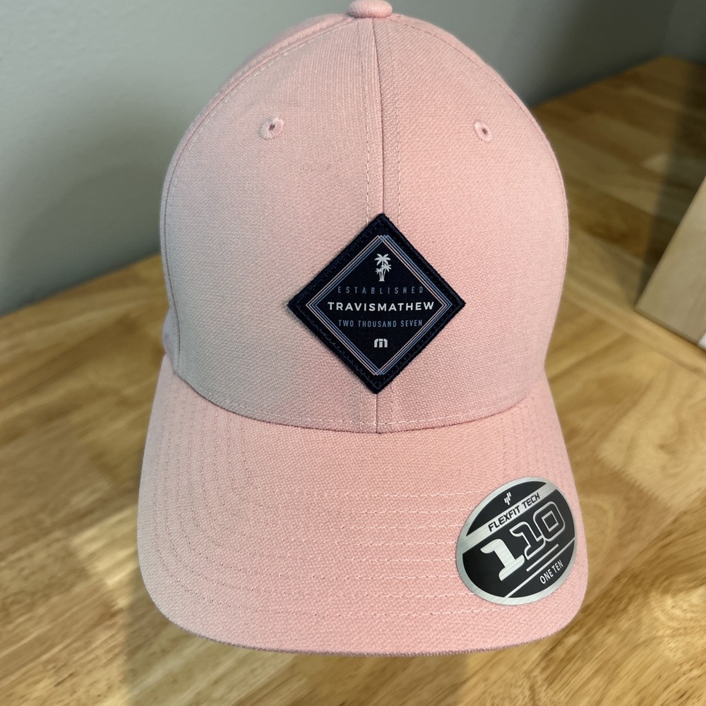 TravisMathew Fern Grotto Hat Mens Adjustable Snapback Flexfit Pink 1MAA137
